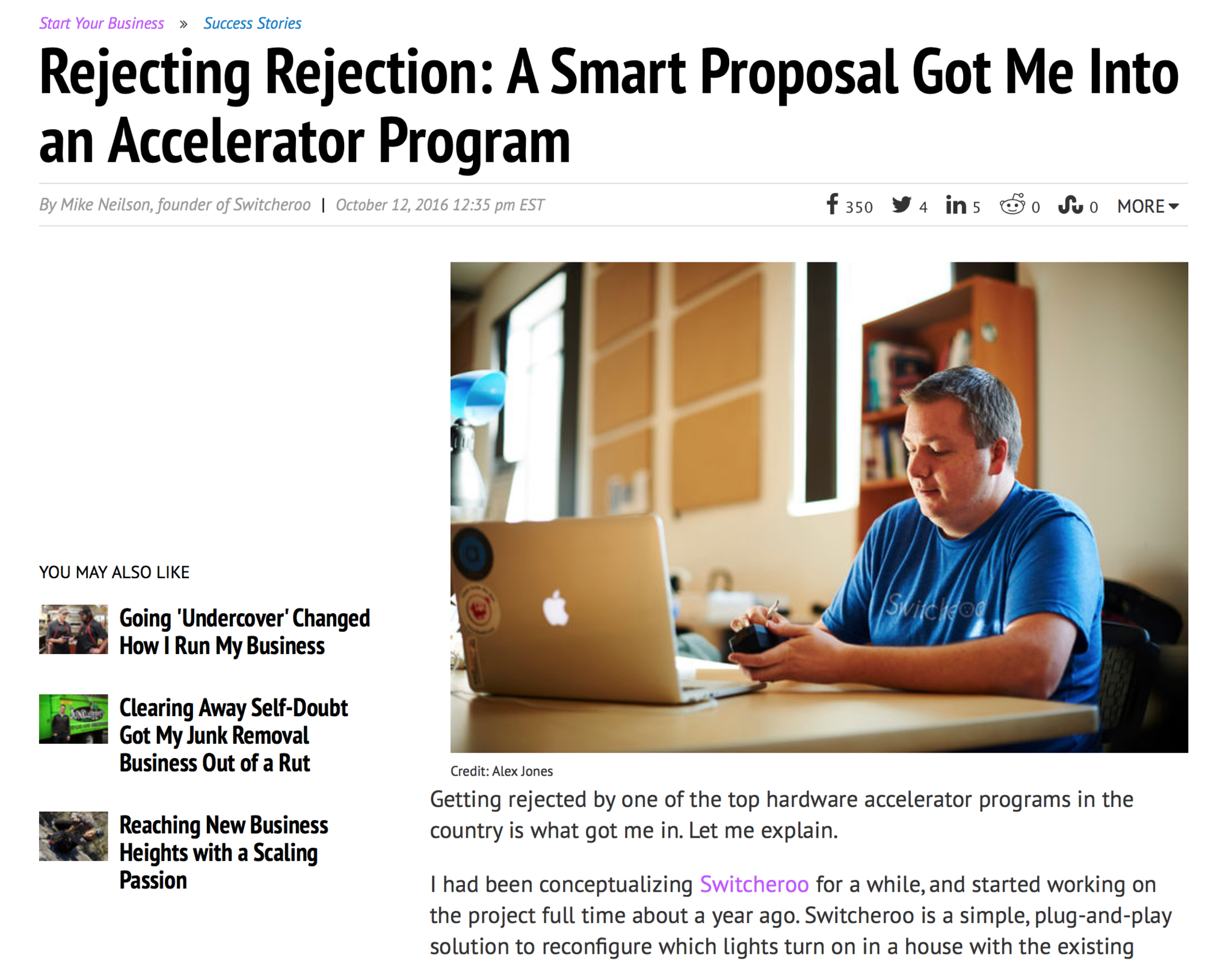 Switcheroo featured in Business News Daily